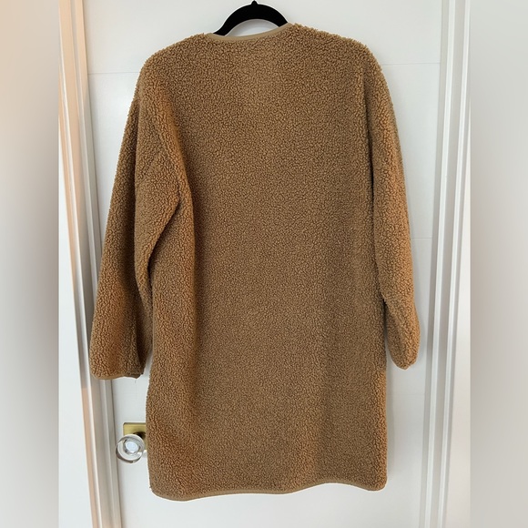 Wilfred free tan sherpa long liner jacket - Picture 2 of 4